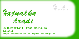 hajnalka aradi business card
